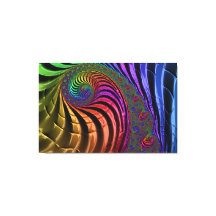 Bright fractal colors canvas