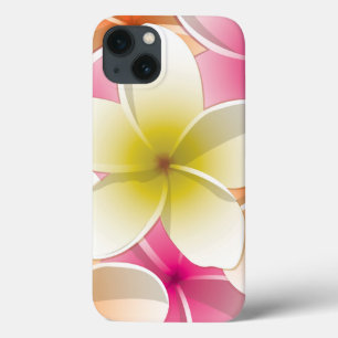 Bright Frangipani/ Plumeria flowers iPhone 13 Case