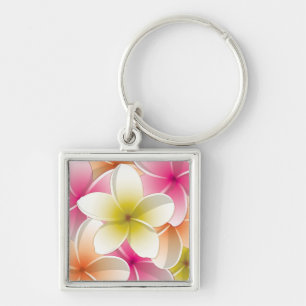 Bright Frangipani/ Plumeria flowers Key Ring