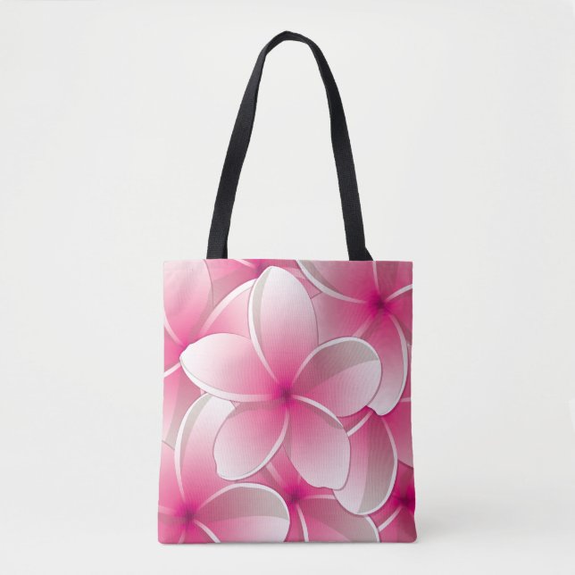 Bright Frangipani/ Plumeria flowers Tote Bag (Front)