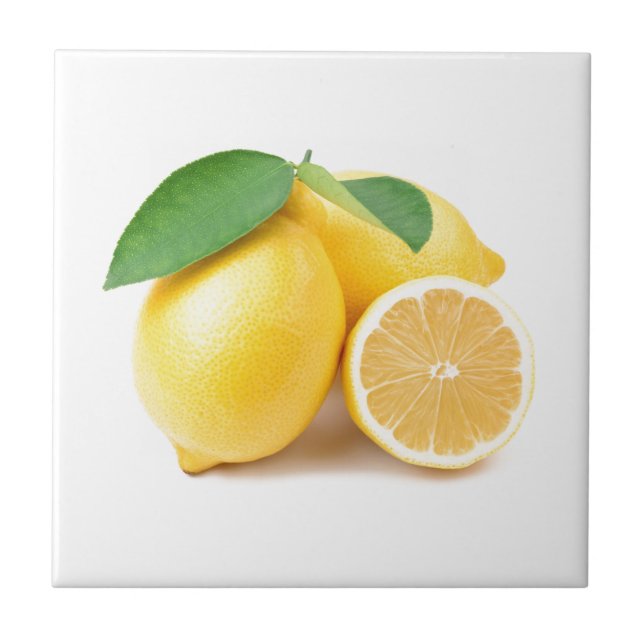 Bright & Fresh Yellow Lemons Tile (Front)