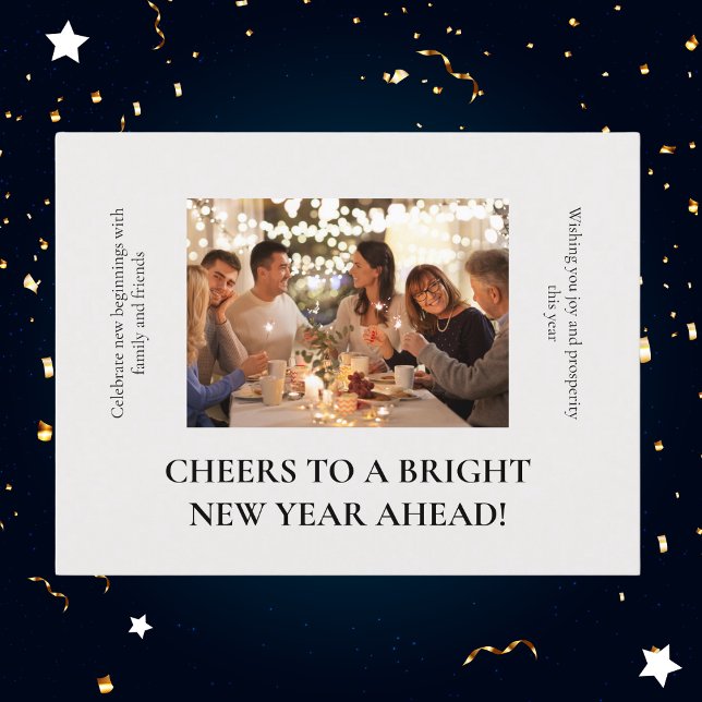 Bright Friends and Family New Year Photo Holiday Postcard (Creator Uploaded)
