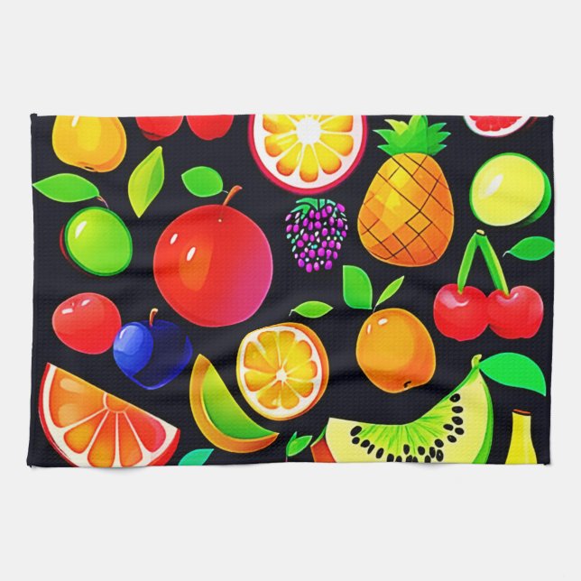Bright Fruit Collection Tea Towel (Horizontal)