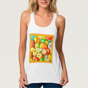 "Bright Fruits" Cute Painting. Buy Now  Singlet