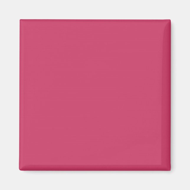 Bright Fuchsia Berry Pink Personalised Background Magnet (Front)