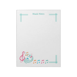 Bright & Fun Colorful Music Notes Border Line