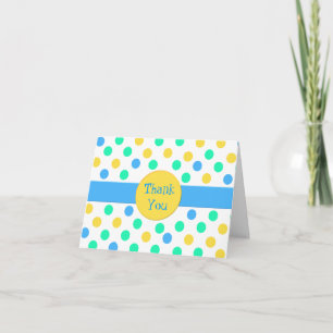 Bright Fun Polka Dot Thank You Card