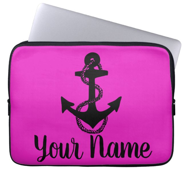 bright fun with YOUR NAME + ANCHOR | Laptop Sleeve (Front)