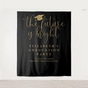 Bright Future Graduation Party Photo Backdrop Tapestry