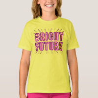Bright Future in Pink surrounded by sun-like rays