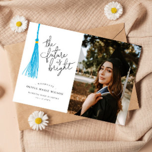 Bright Future Sky Blue Graduation Announcement