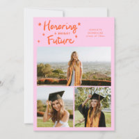 Bright Future Stars Multi Photo Orange Pink Grad