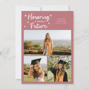 Bright Future Stars Multi Photo Pink Grad Announcement