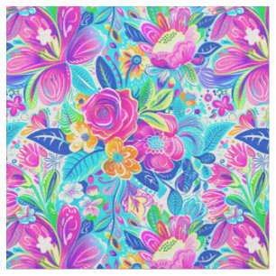 Bright Garden Bloom Fabric