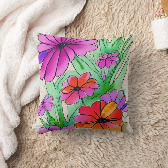 Bright Garden Cushion (Blanket)