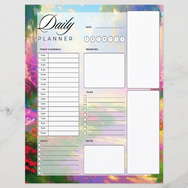 Bright garden daily planner (Front)