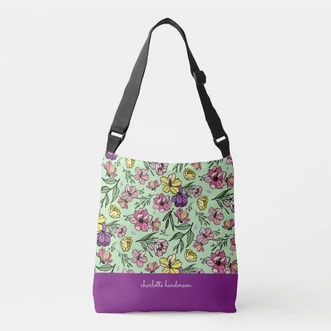 Bright Garden Flower Tote (Front)