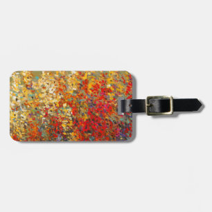 Bright Garden Mural of Spring Wildflowers Luggage Tag