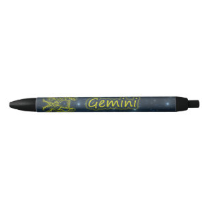 Bright Gemini Black Ink Pen