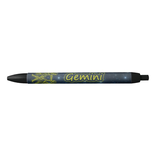 Bright Gemini Black Ink Pen (Front)