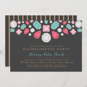 Bright Gems Bachelorette Party Invite