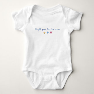 "Bright gems for His crown" hymn lyric, blue text Baby Bodysuit