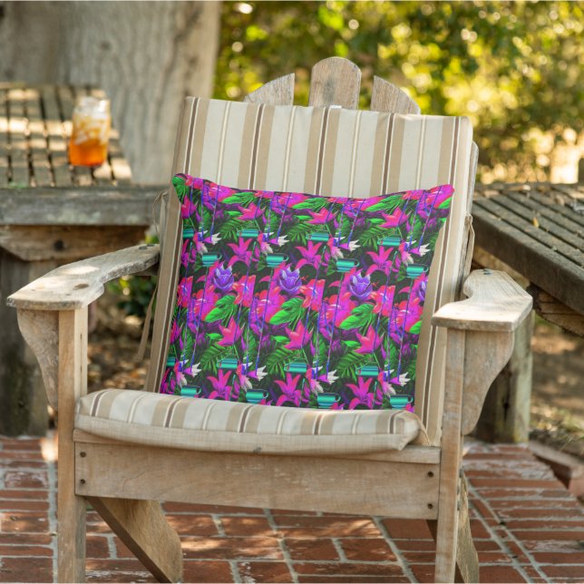 Bright Geometric African Floral  Cushion (Chair)