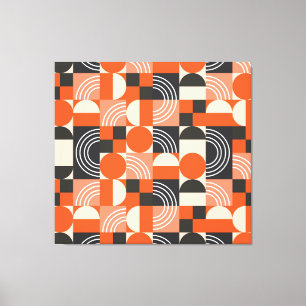 Bright geometric colour block pattern. canvas print