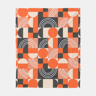 Bright geometric colour block pattern. fleece blanket
