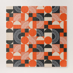 Bright geometric colour block pattern. jigsaw puzzle