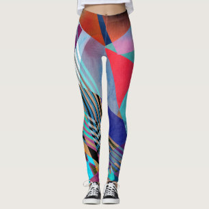 Bright Geometric: Colourful Abstract Background Leggings