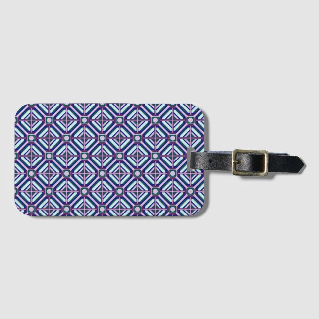 Bright Geometric Design  Luggage Tag (Front Horizontal)