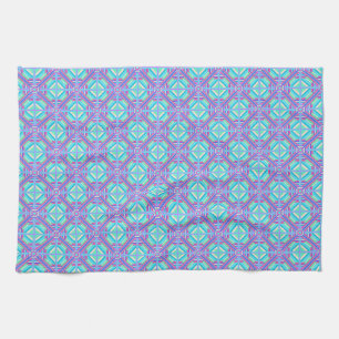 Bright Geometric Design Tea Towel