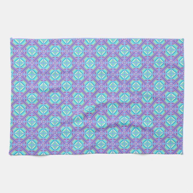 Bright Geometric Design  Tea Towel (Horizontal)