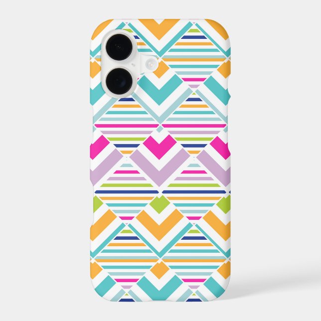 Bright Geometric Pastel Rainbow Pattern (Back)