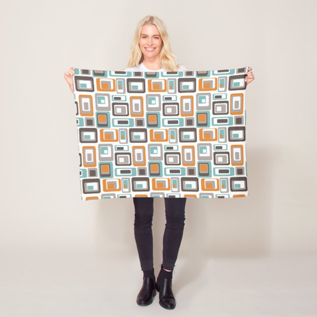 Bright geometric pattern.  fleece blanket (In Situ)