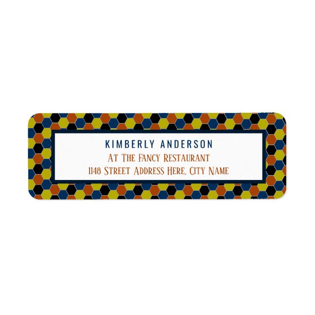 Bright Geometric Pattern, Modern Birthday Party (Front)