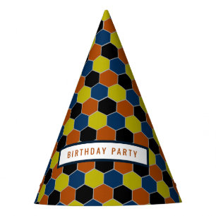 Bright Geometric Pattern, Modern Birthday Party Party Hat