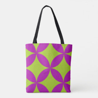 bright geometric pattern tote bag