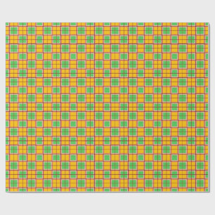 Bright Geometric Pattern with Symmetrical Shapes Wrapping Paper