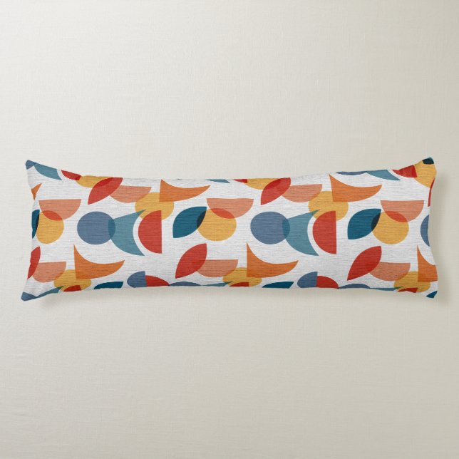 Bright Geometric Retro Abstract Body Cushion (Front)