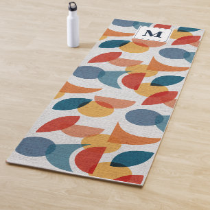 Bright Geometric Retro Abstract Midcentury Modern Yoga Mat