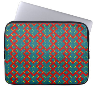Bright Geometric Shape Pattern – Fun Stylish Decor Laptop Sleeve