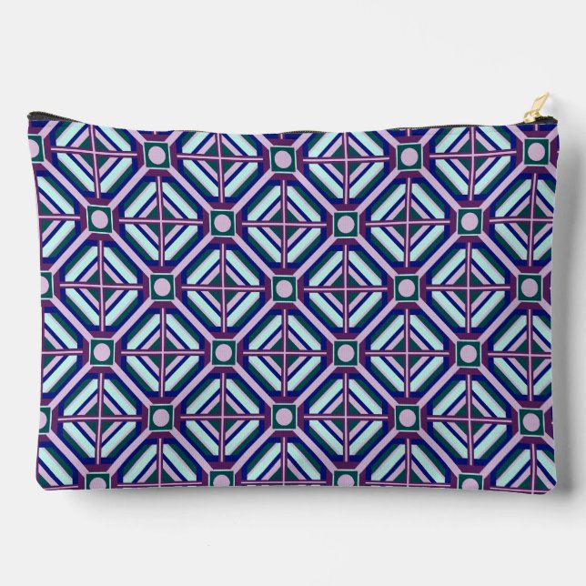 Bright Geometric Shapes Accessory Pouch (Back)