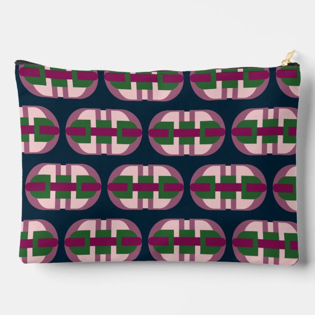 Bright Geometric Shapes Accessory Pouch (Back)