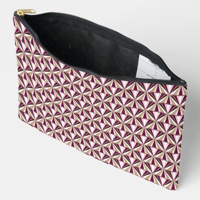 Bright Geometric Shapes Accessory Pouch (Open)