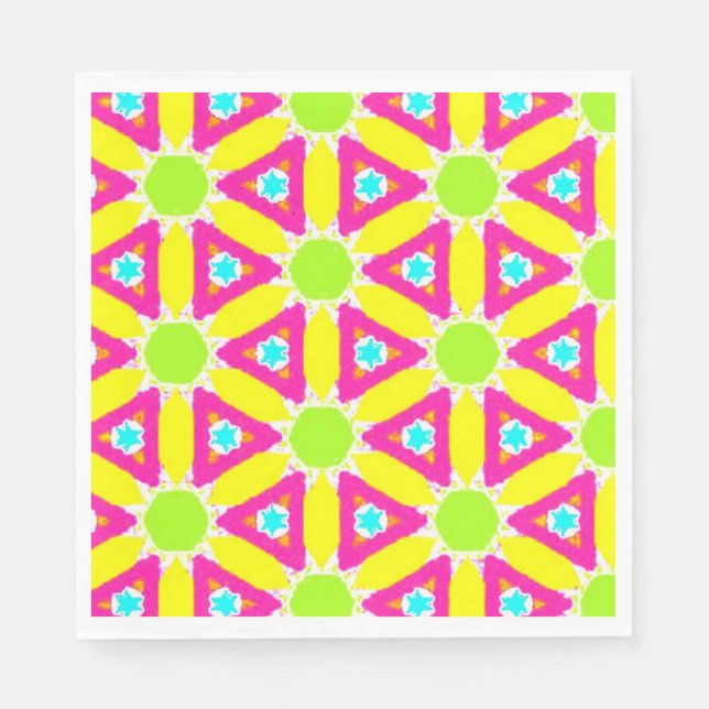 Bright Geometrical Pattern Napkin (Front)
