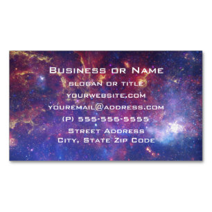 Bright Glowing Galaxy in Outer Space Magnetic Business Card