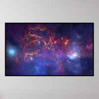 Bright Glowing Galaxy in Outer Space