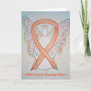Bright Gold Awareness Ribbon Angel Greeting Card